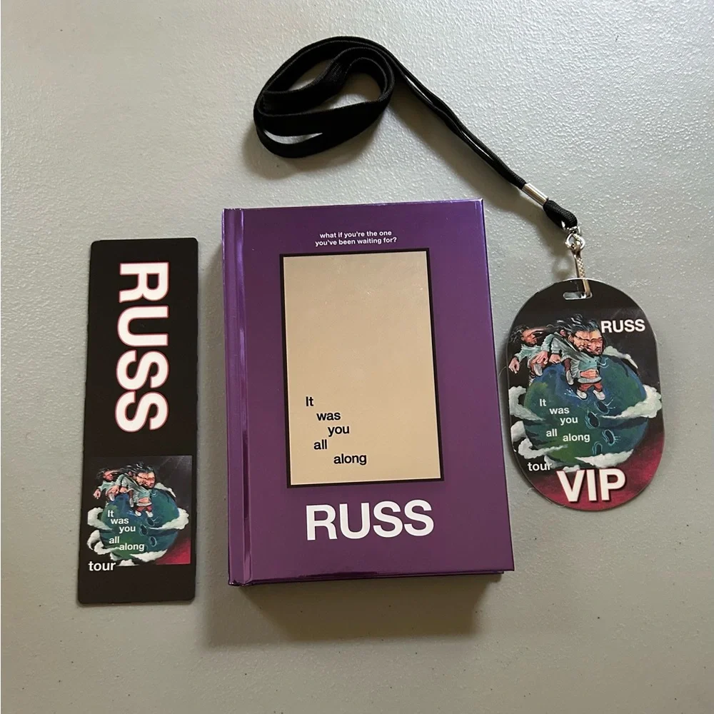 NEW! Russ”It Was You All Along”Hardcover Book, Tour Laminate and Bookmark Bundle